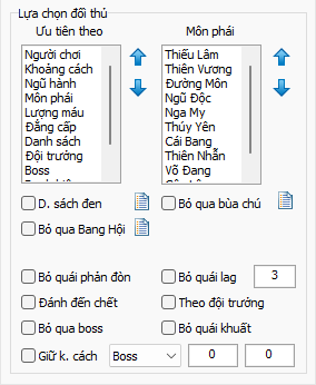 Giao diện Tab Đối thủ